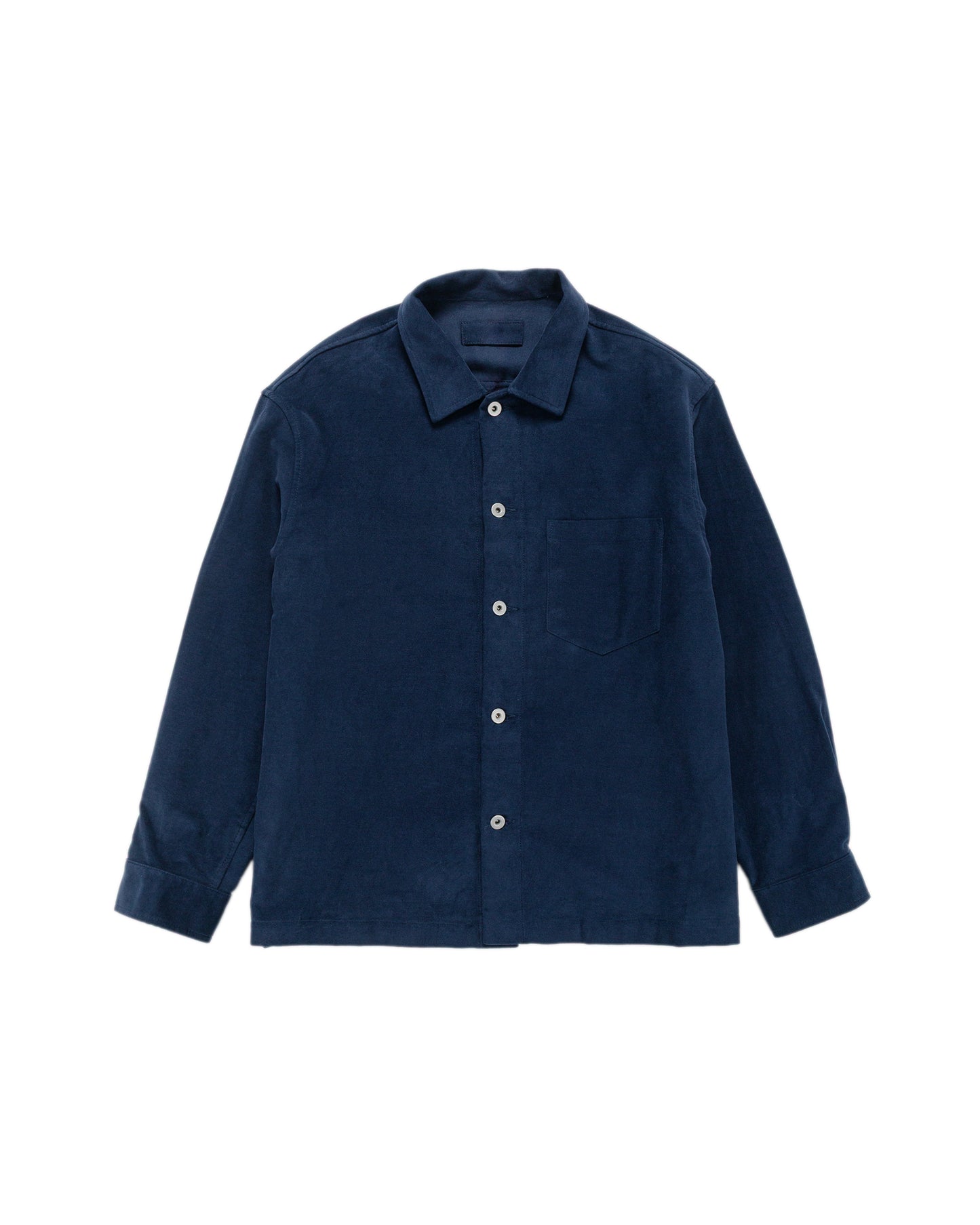 James Coward Travail Shirt Navy Cotton Moleskin