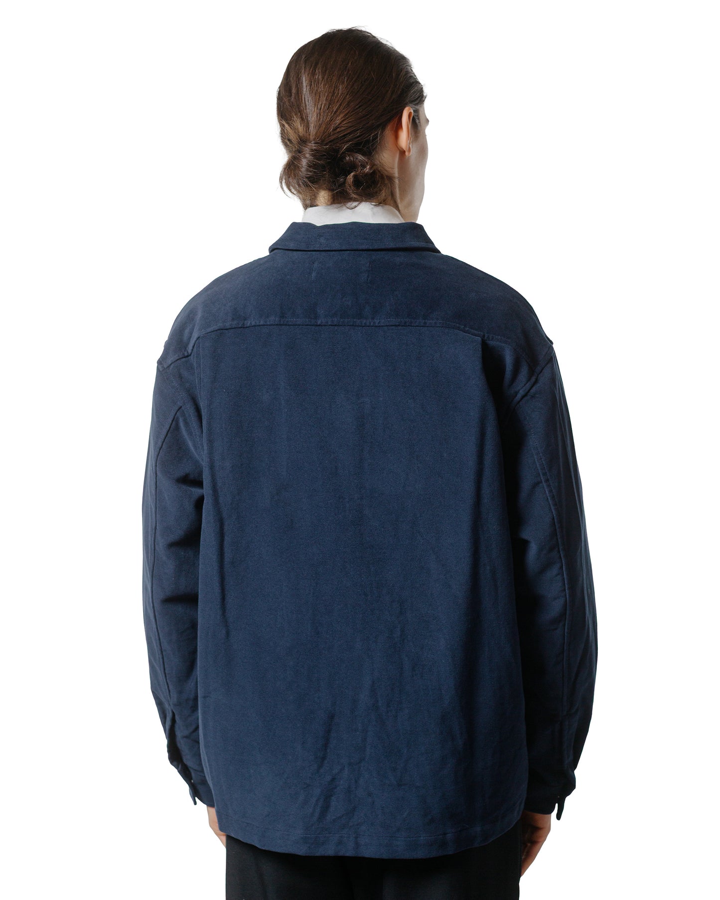 James Coward Travail Shirt Navy Cotton Moleskin