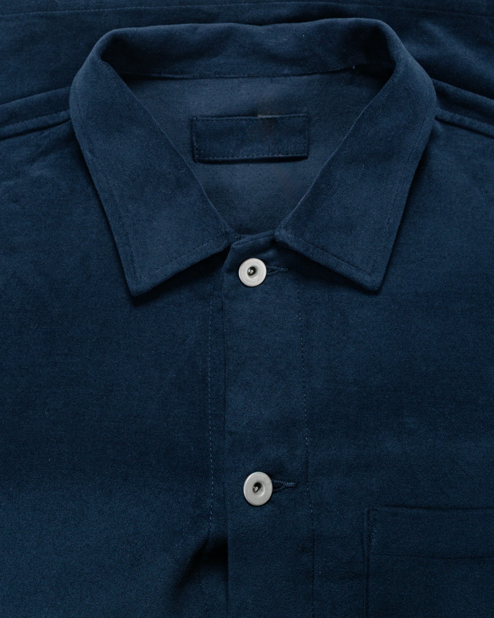 James Coward Travail Shirt Navy Cotton Moleskin