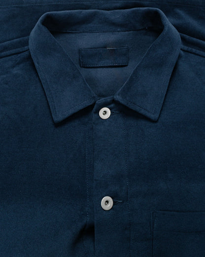 James Coward Travail Shirt Navy Cotton Moleskin