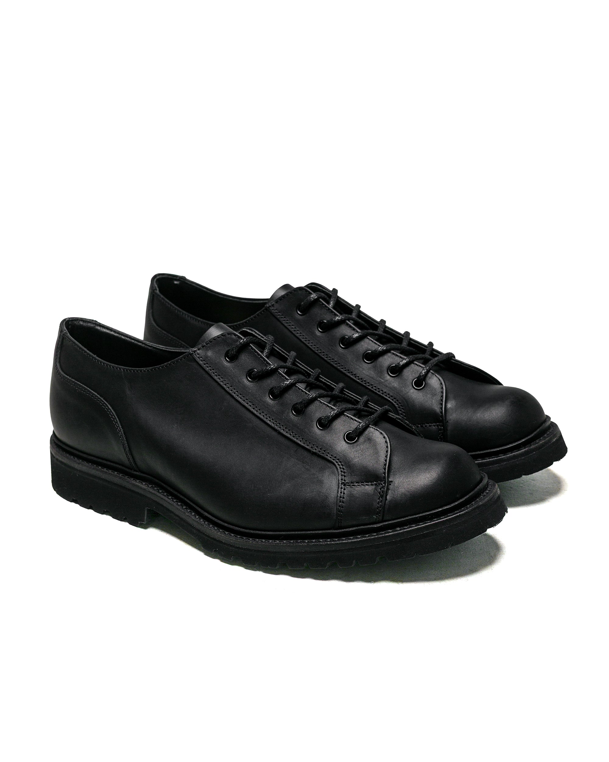 James Coward Trickers Monkey Shoe Black Pampus Leather