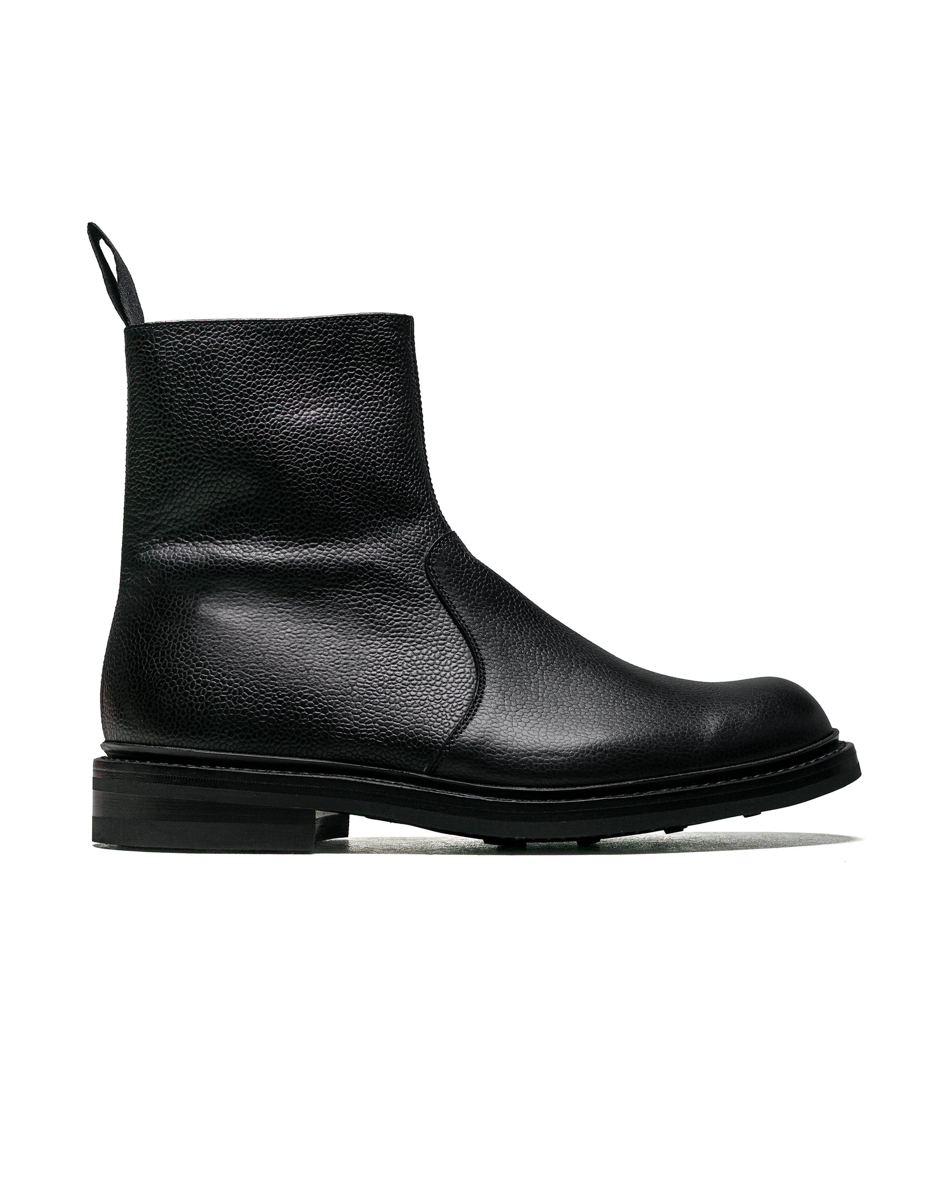 James Coward Trickers Spade Boot Black Scotch Grain Leather