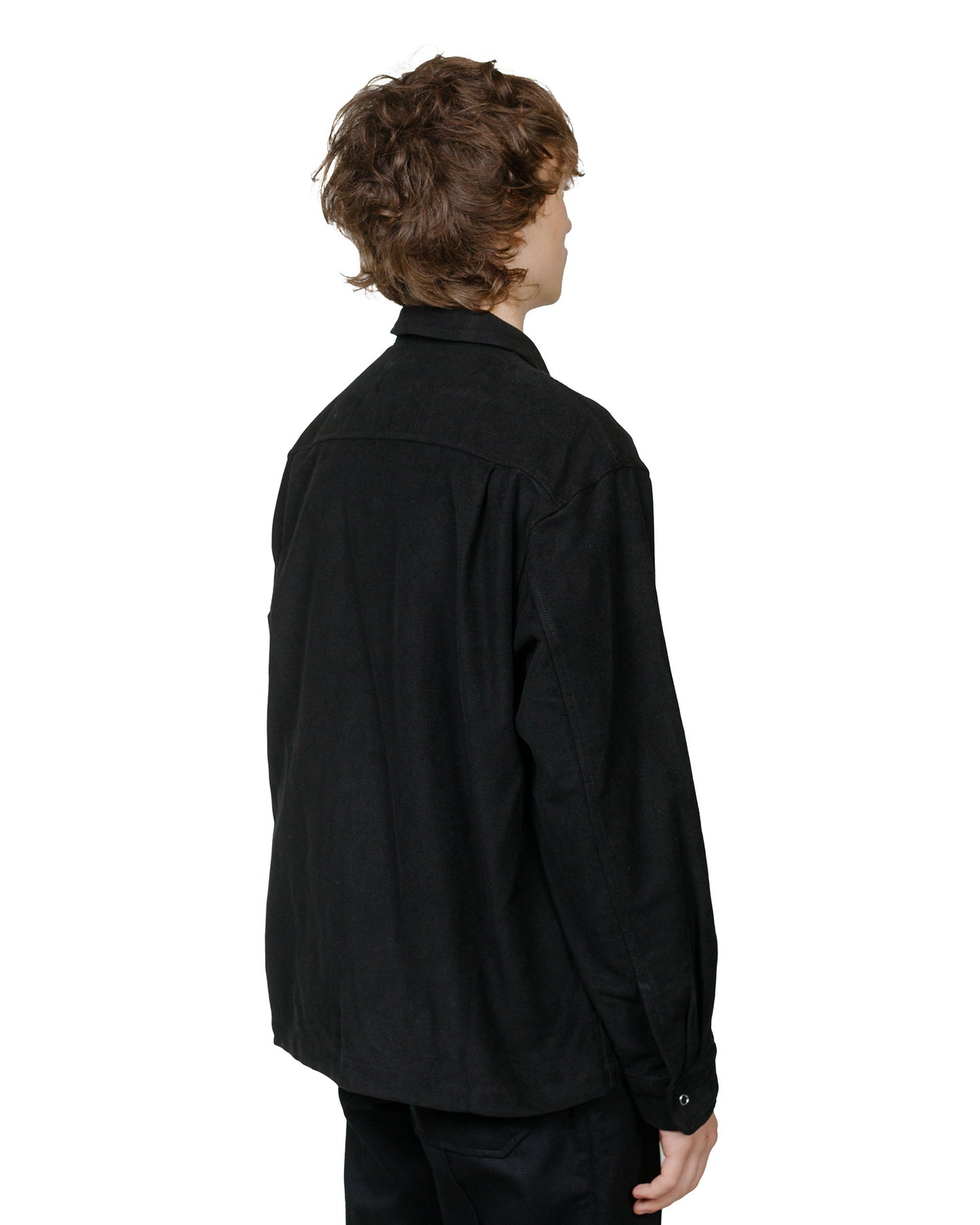 James Coward Workshop Shirt Black Moleskin model back