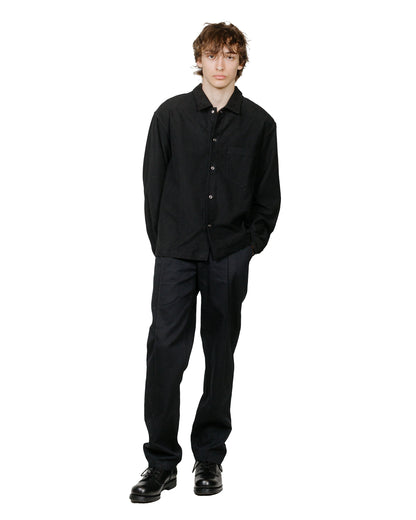 James Coward Workshop Shirt Black Moleskin model full