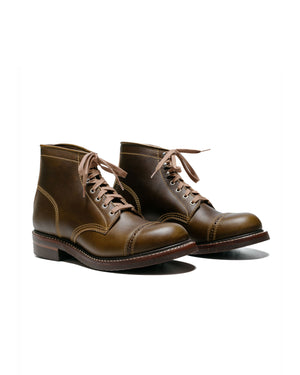 John Lofgren Bootmaker Combat Boots Horween Leather CXL Dark Olive side