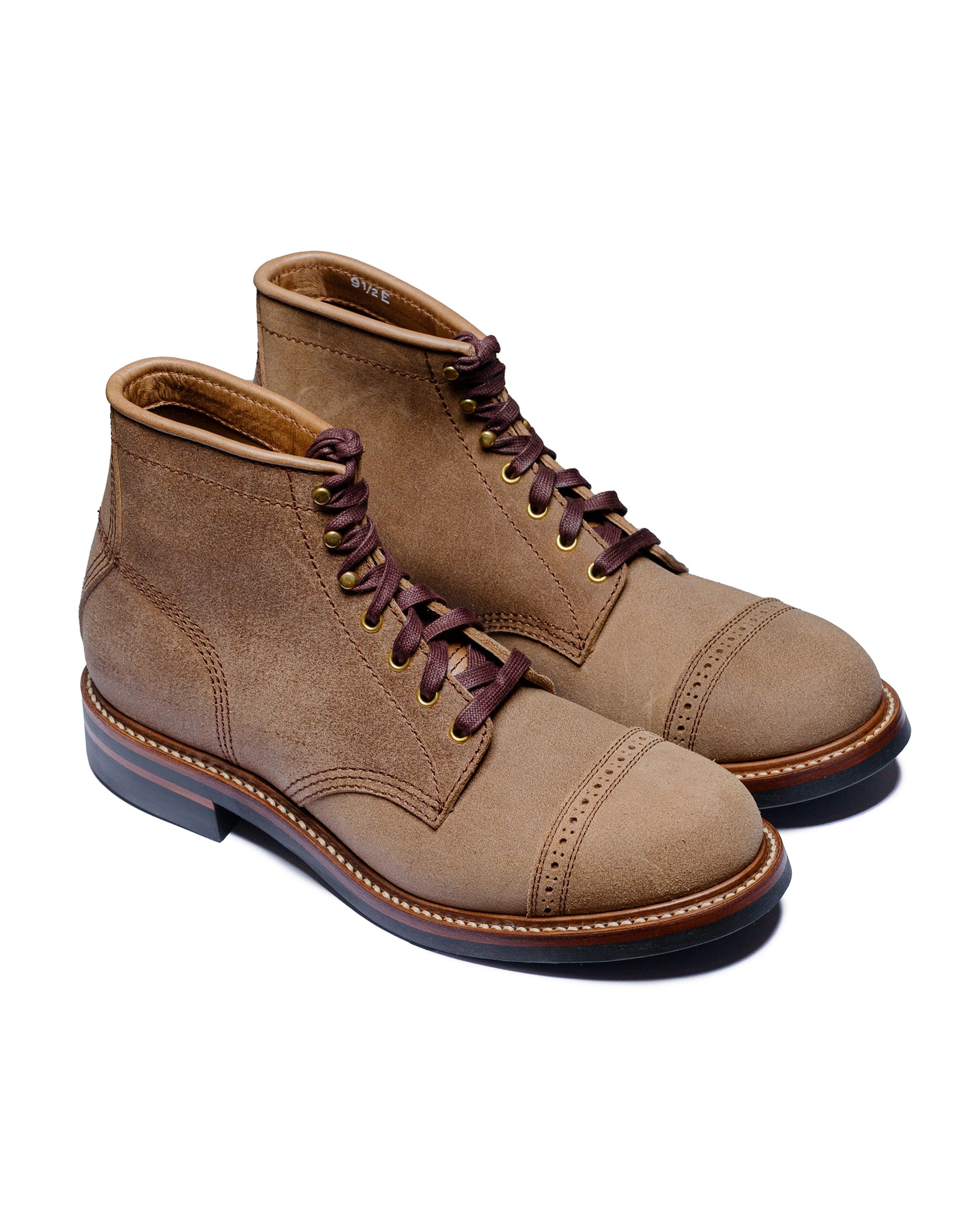 John Lofgren Bootmaker Combat Boots Horween Leather CXL Natural Rougho ...