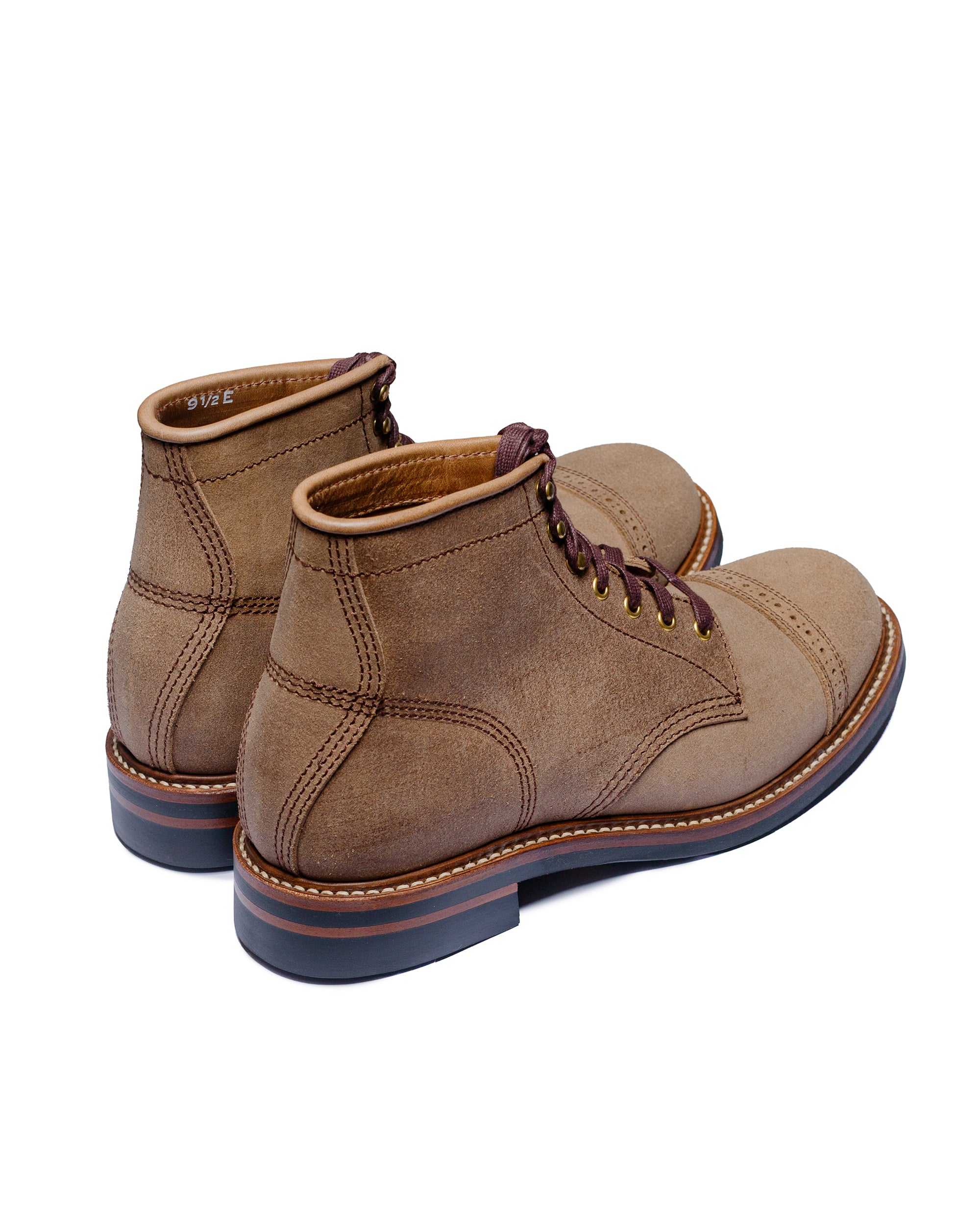 Bootmaker John Lofgren Bootmaker Combat Boots Horween Leather CXL Natural Rougho ...