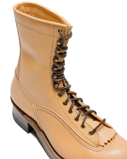 John Lofgren Bootmaker Donkey Puncher Boots 8 Badalassi Carlo Vegetable Tanned Leather Bone close