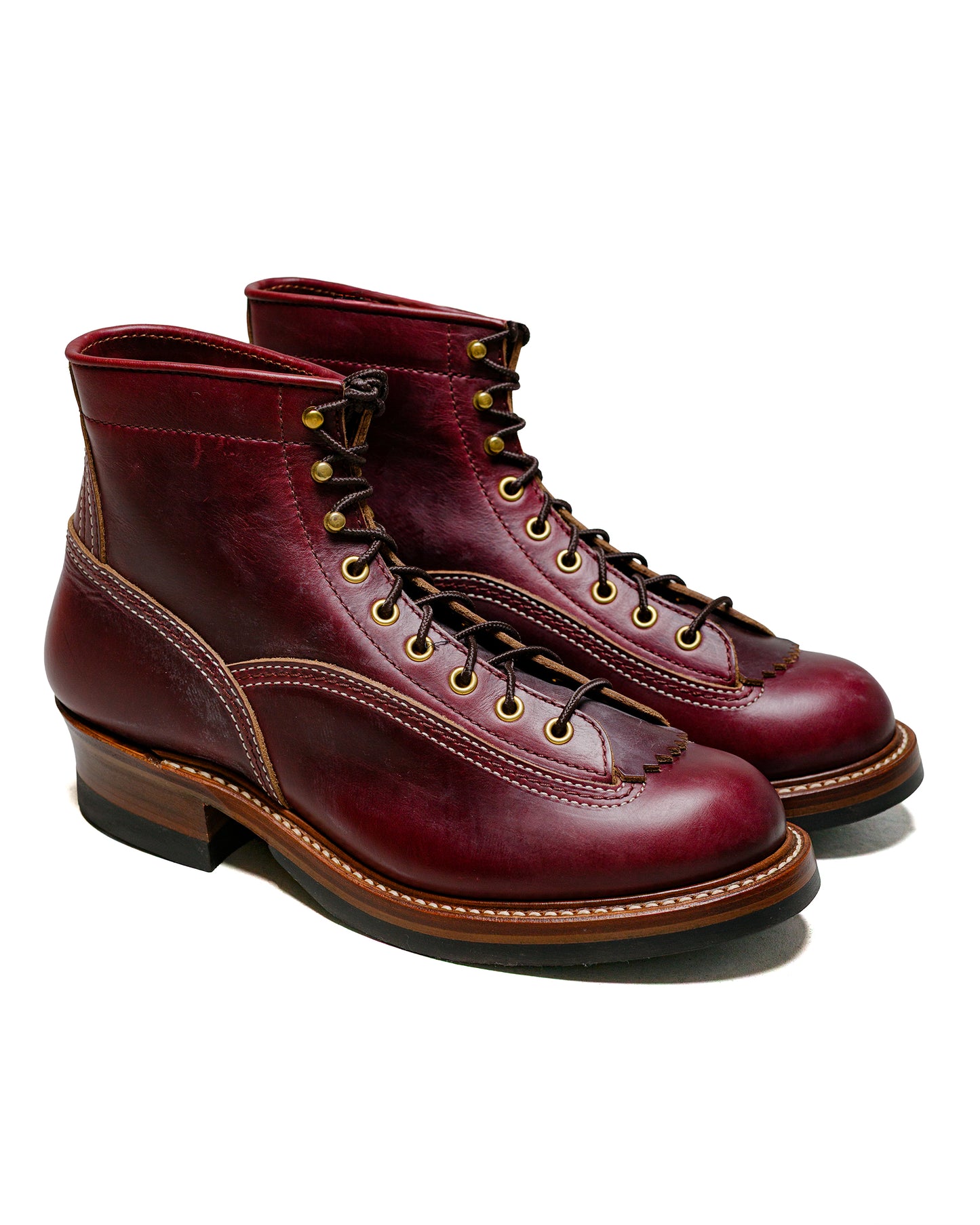 John Lofgren Bootmaker Donkey Puncher Boots Horween Leather CXL Burgundy