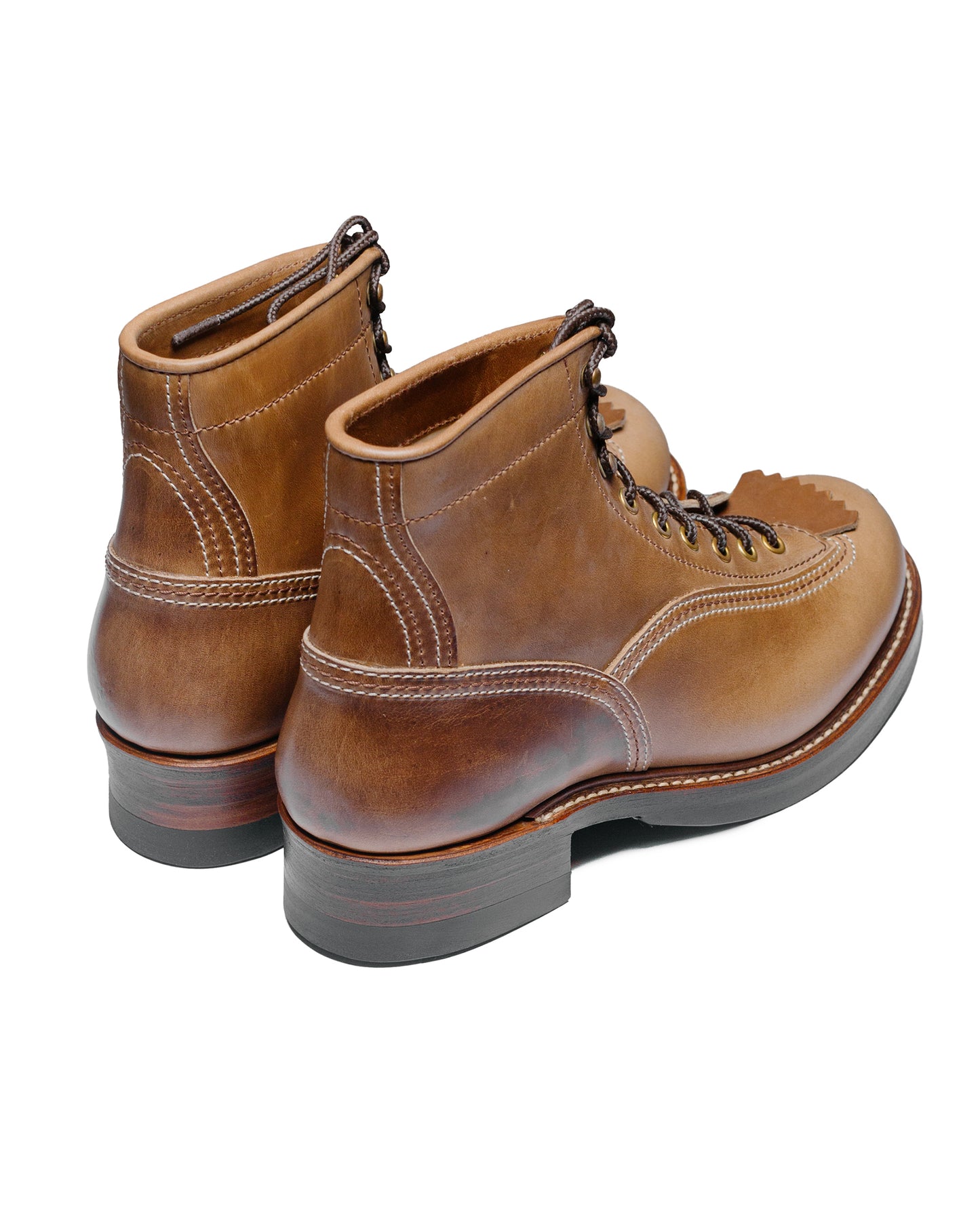 John Lofgren Bootmaker Donkey Puncher Boots Horween Leather CXL Natural back side