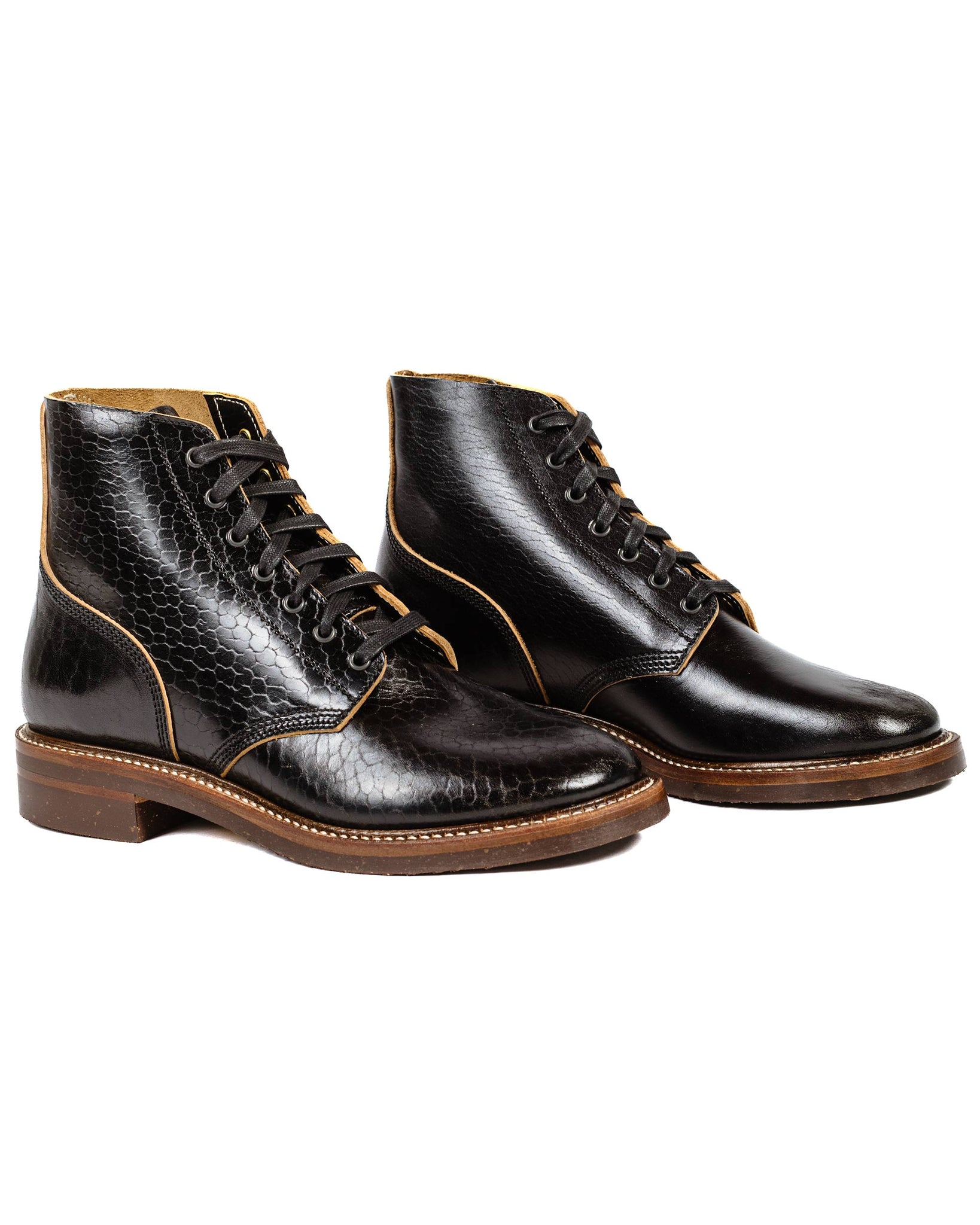 John Lofgren Bootmaker M-43 Service Shoes Shinki Hikaku Black/Tea-Core Horsebutt Side