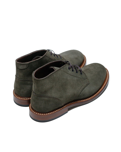 John Lofgren Bootmaker The Steadfast Chukka Boots Japanese Suede Olive side back