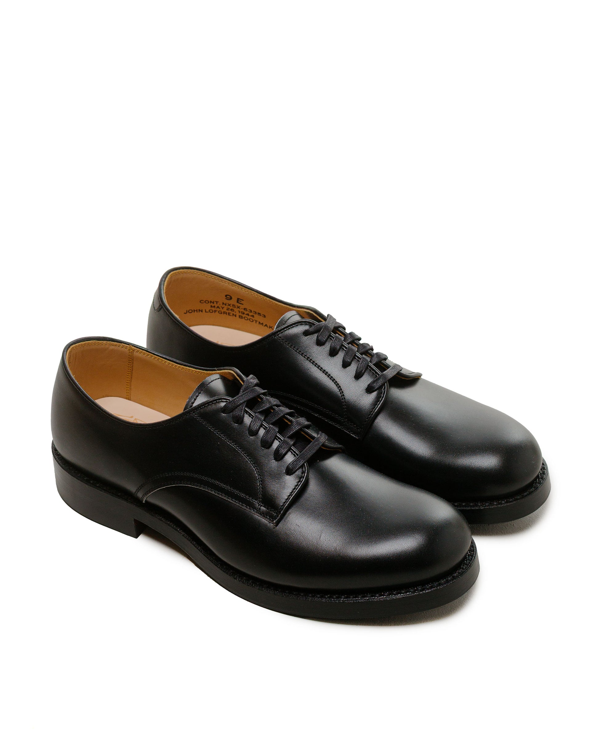 John Lofgren Bootmaker USN Low Quarter Shoes French Calfskin Black