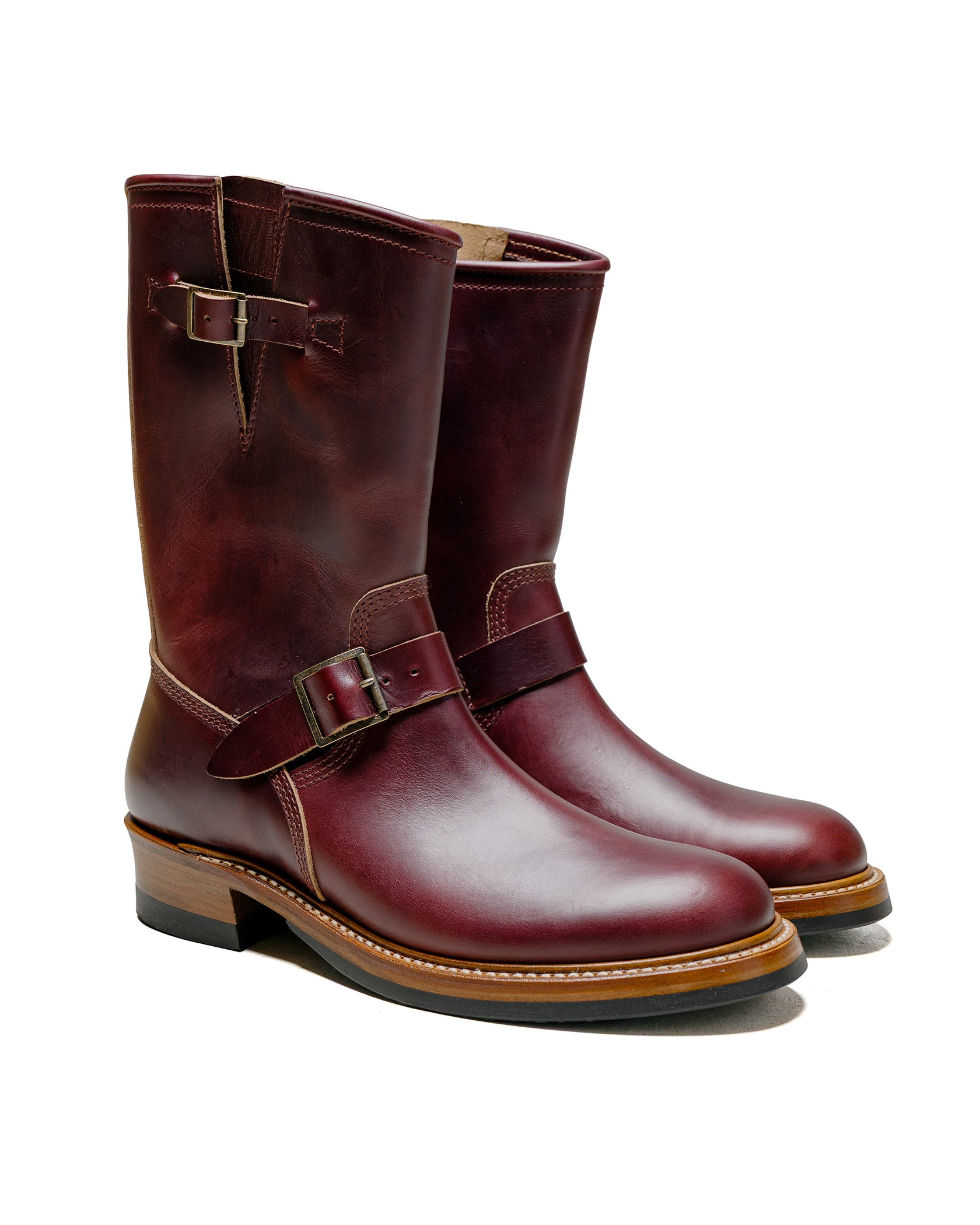 John Lofgren Bootmaker Wabash Engineer Boots Horween CXL Burgundy ...