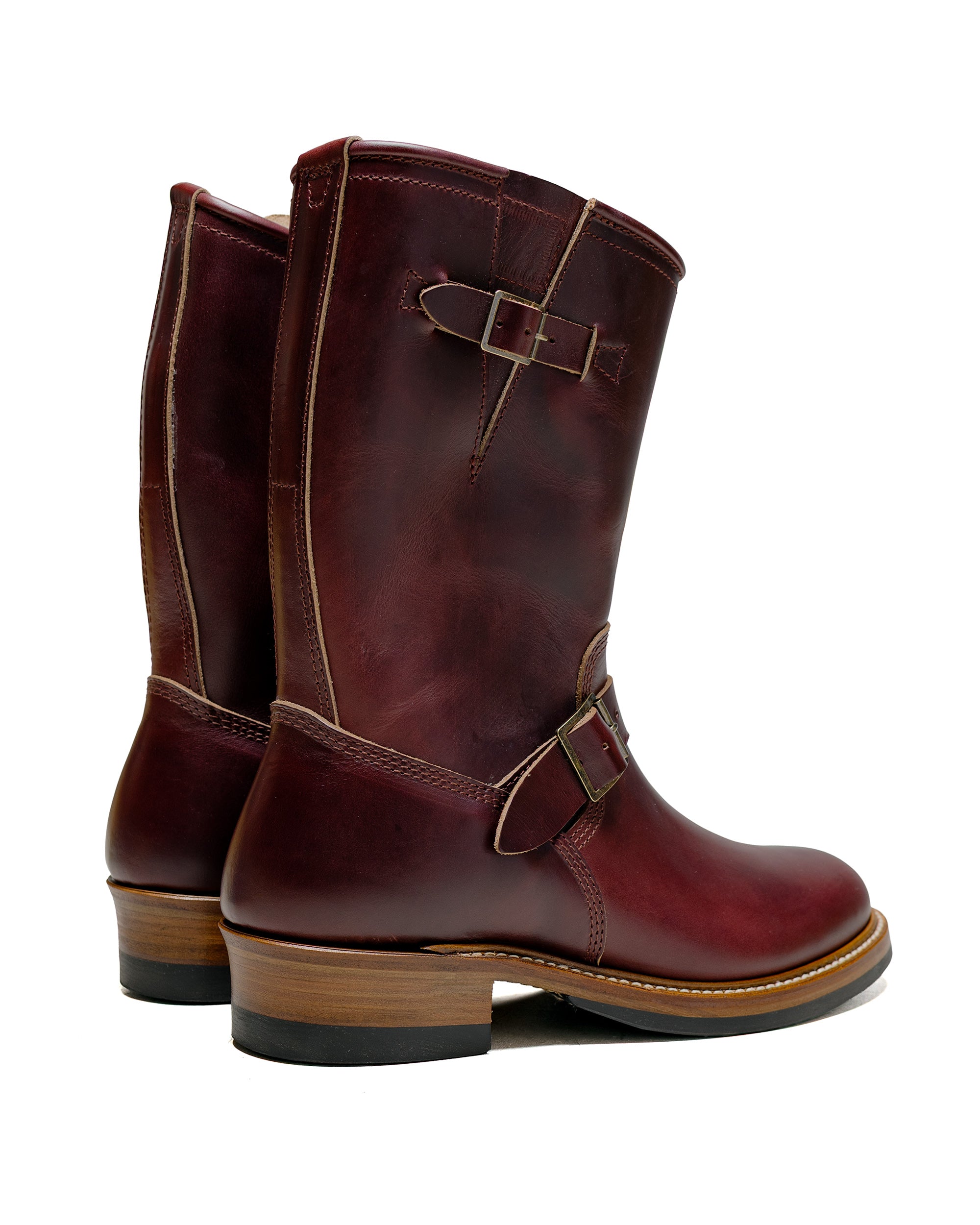 John Lofgren Bootmaker Wabash Engineer Boots Horween CXL Burgundy