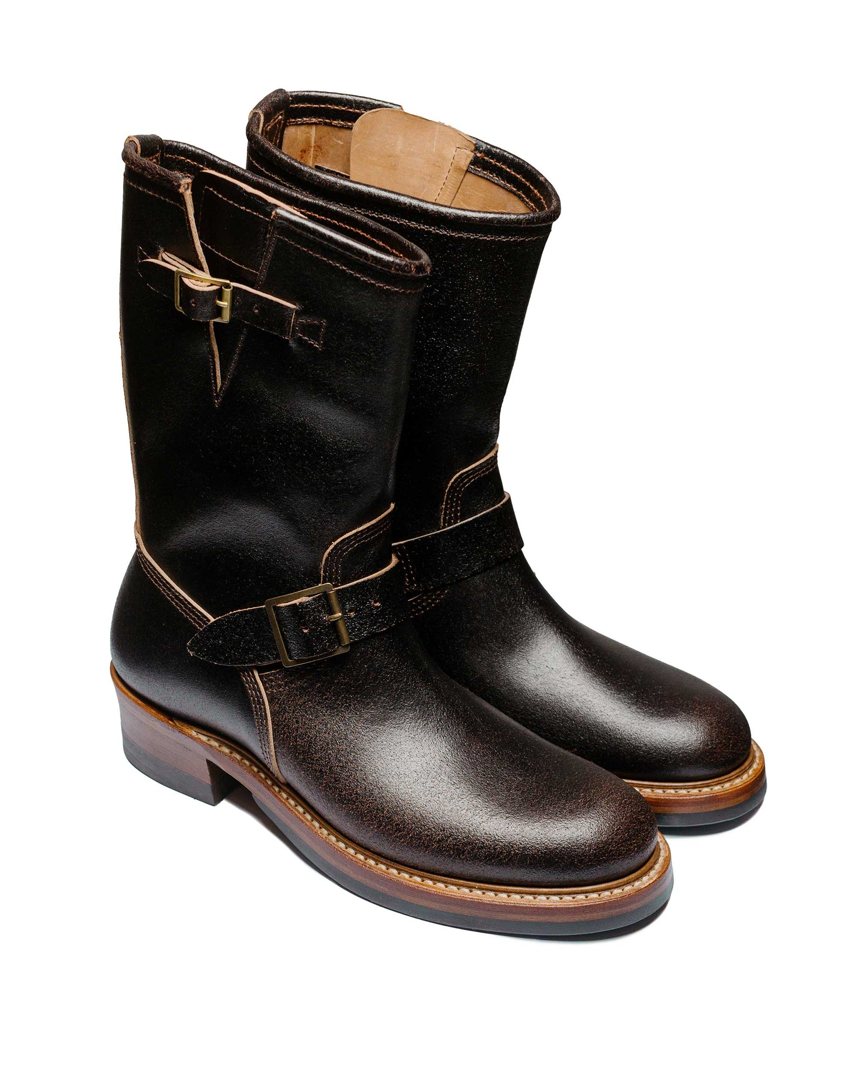 John Lofgren Bootmaker Wabash Engineer Boots Horween Waxed Flesh Dark ...