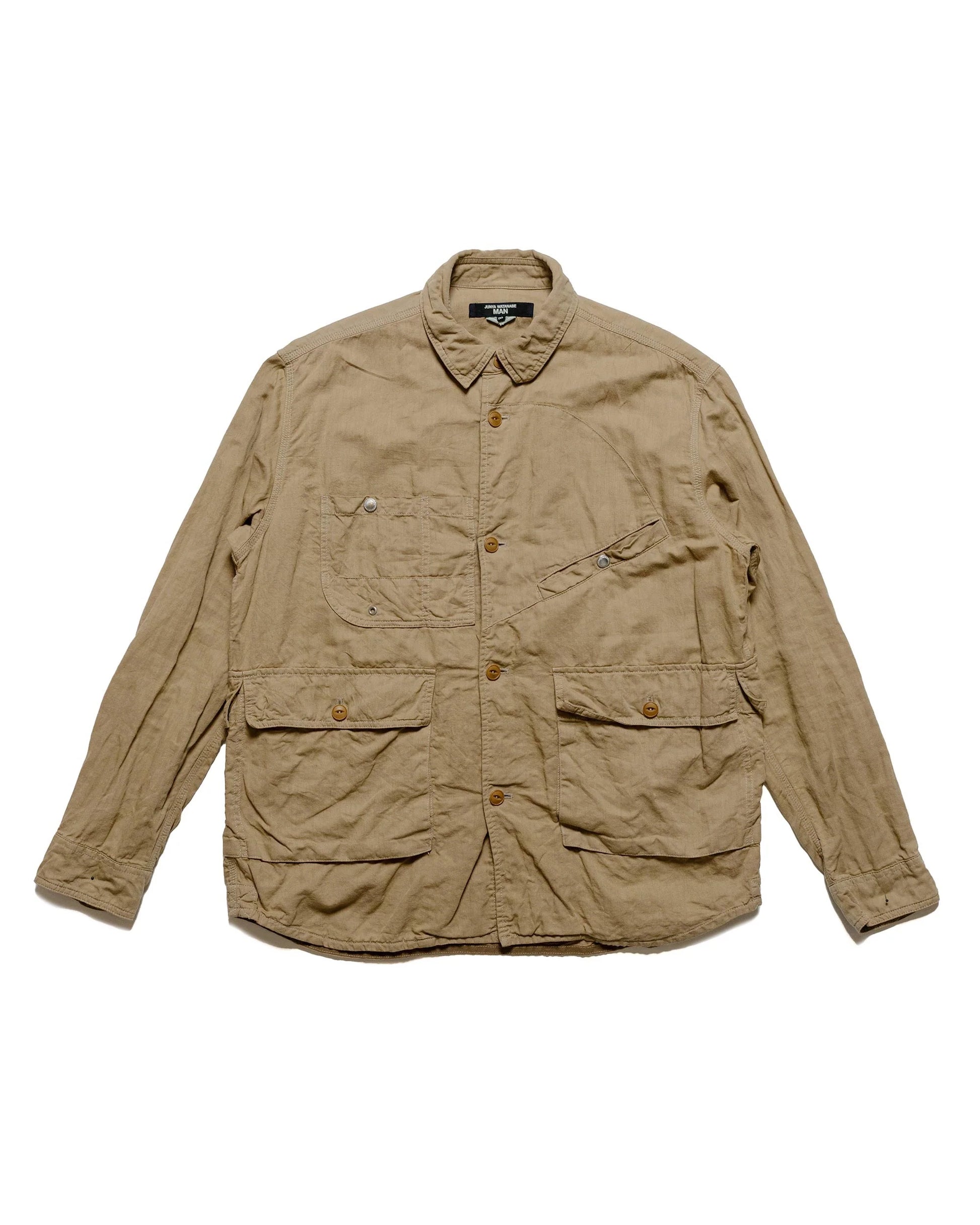 Junya Watanabe MAN Cotton Linen Shirt Beige 