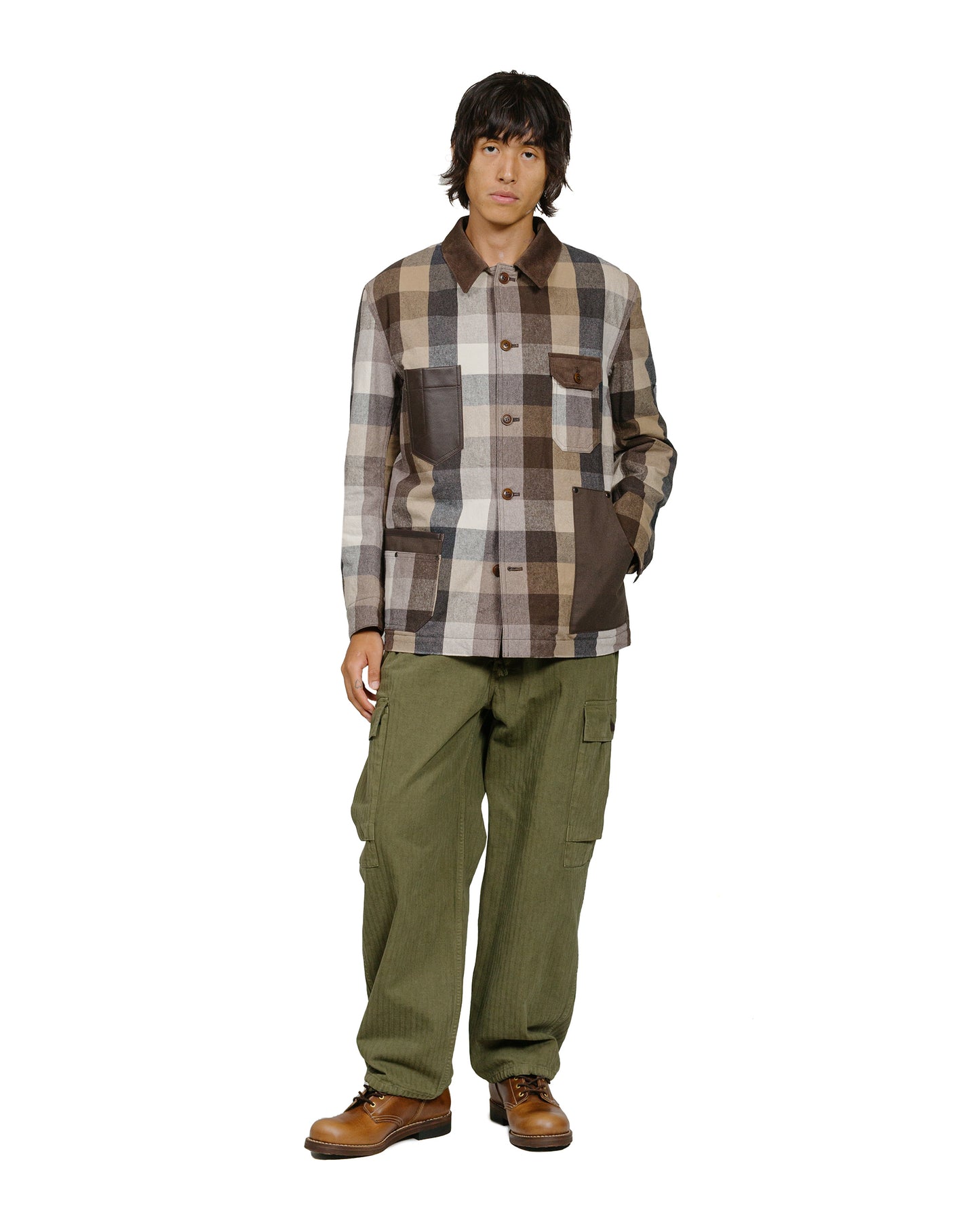 Junya Watanabe MAN Check Blouson Brown/Black model full