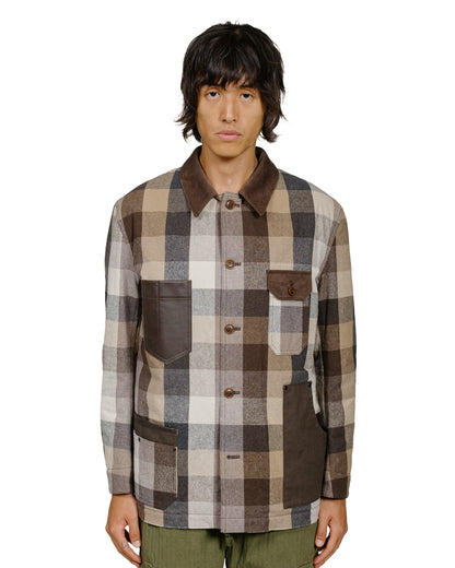 Junya Watanabe MAN Check Blouson Brown/Black model front