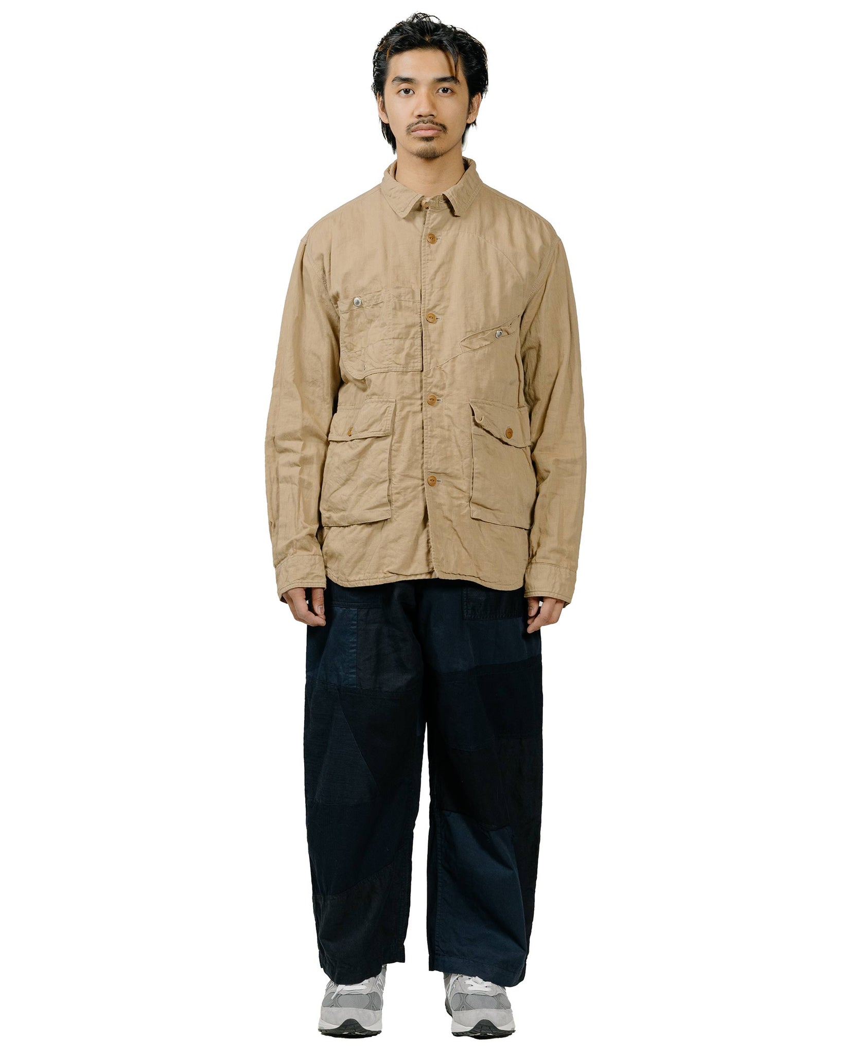Junya Watanabe MAN Cotton Linen Shirt Beige model full
