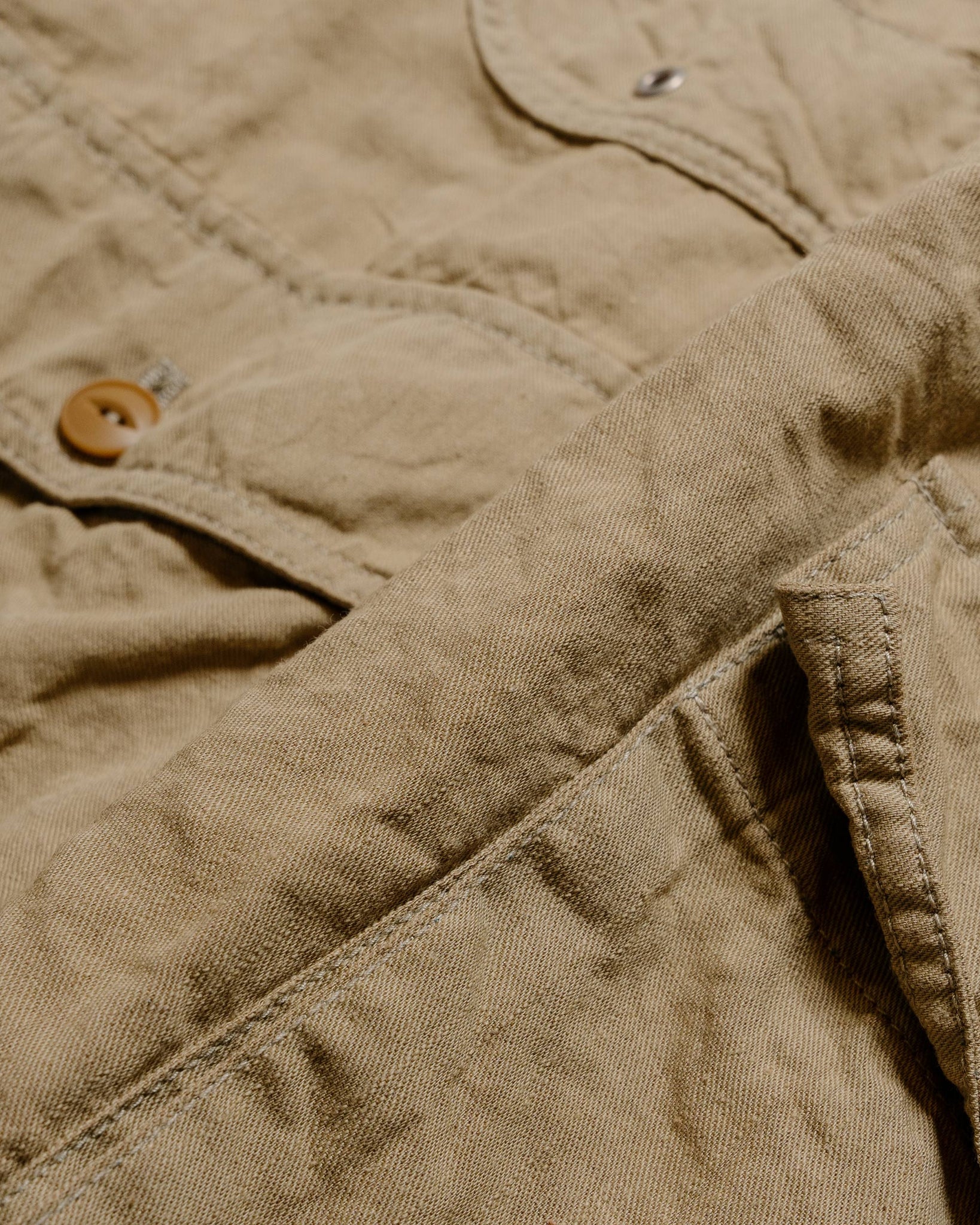 Junya Watanabe MAN Cotton Linen Shirt Beige fabric