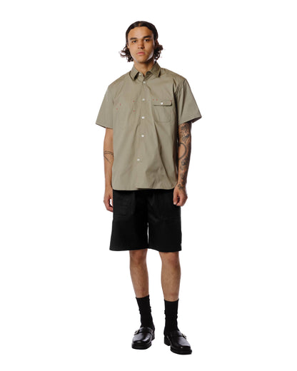 Junya Watanabe MAN Cotton Nylon Work Shirt Khaki Model