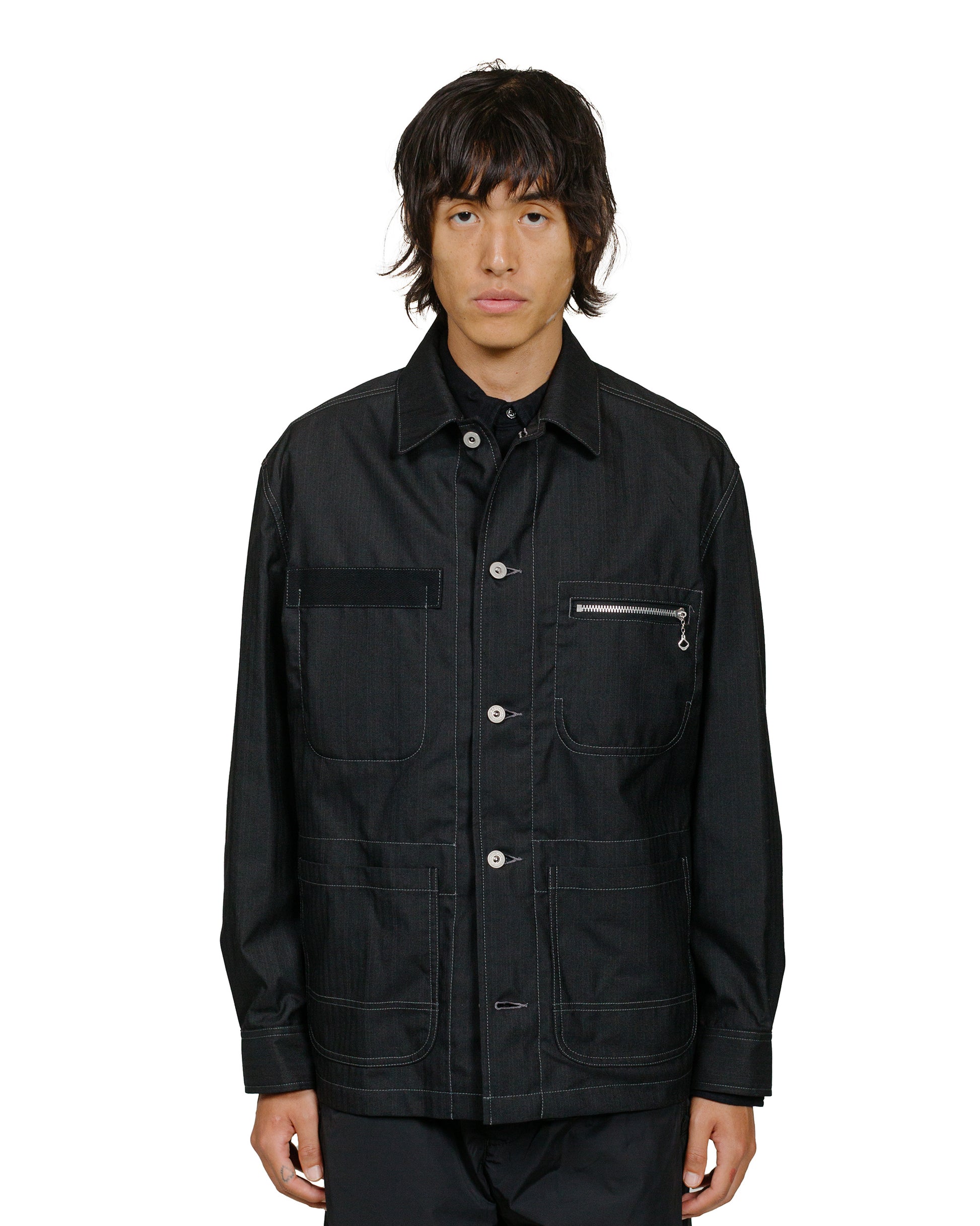 Junya Watanabe MAN Worker Jacket Black model front