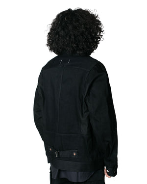 Junya Watanabe MAN x Levi's Cotton Wool Denim Jacket Black Model Back