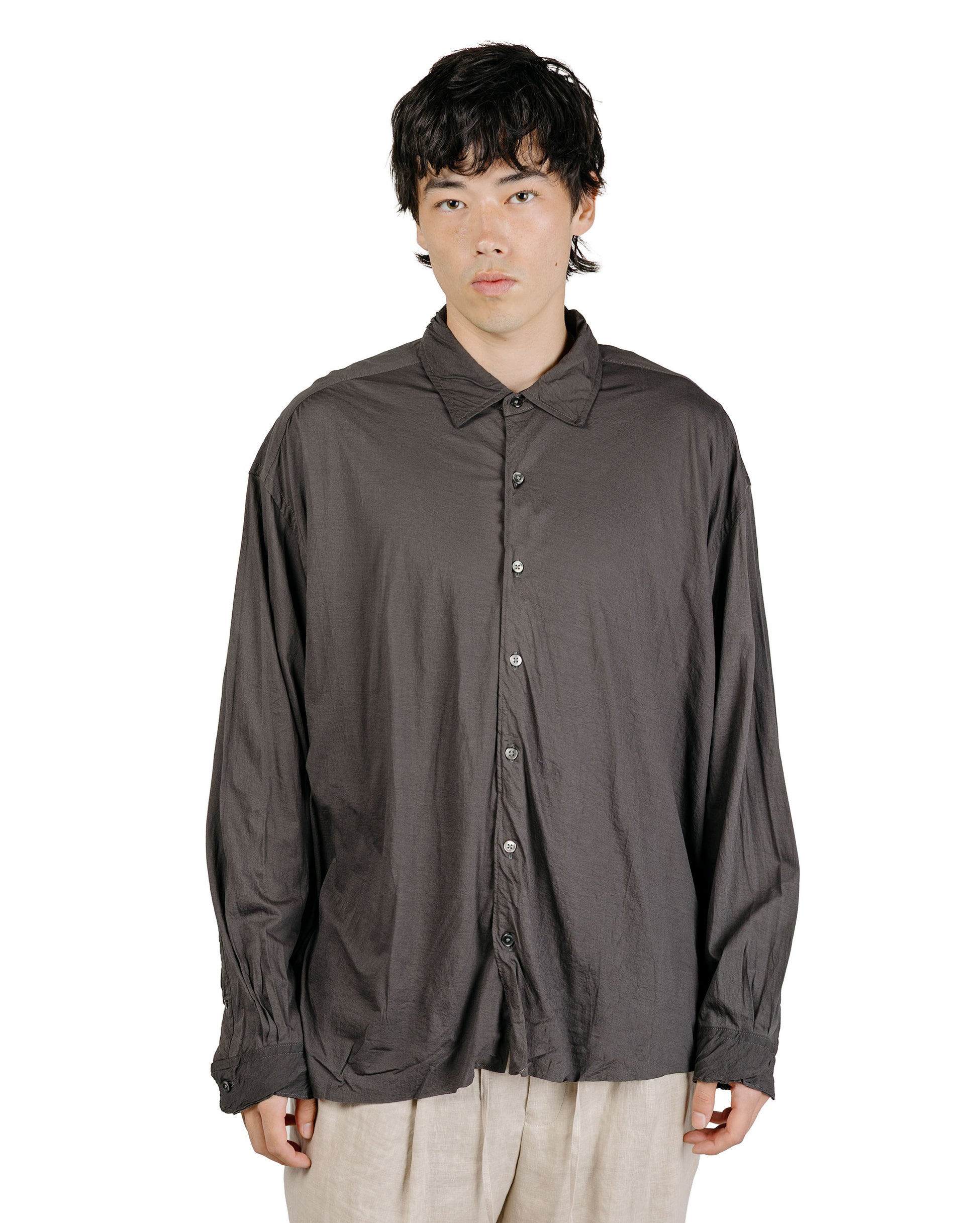 KANEMASA PHIL 46G Artisan Shirt Charcoal Dye