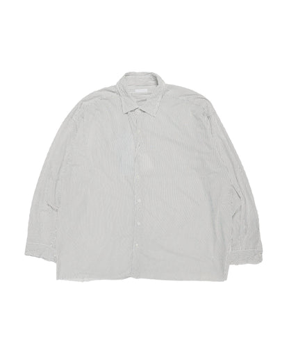 KANEMASA PHIL 46G Stripe Artisan Shirt White Black Dye