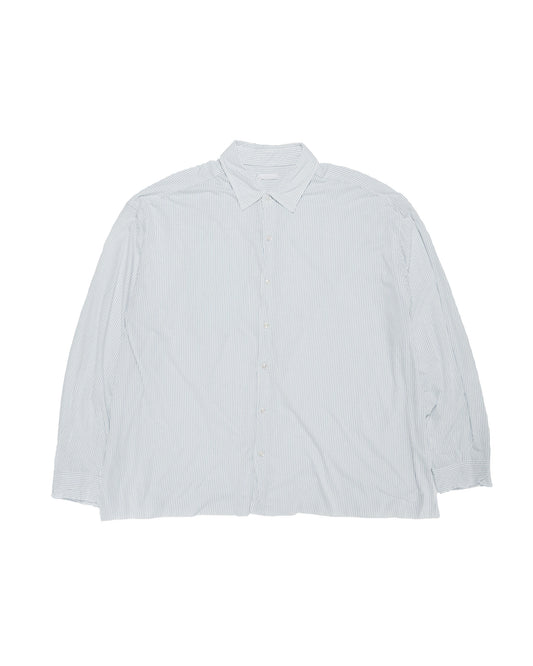 KANEMASA PHIL 46G Stripe Artisan Shirt White Blue Dye