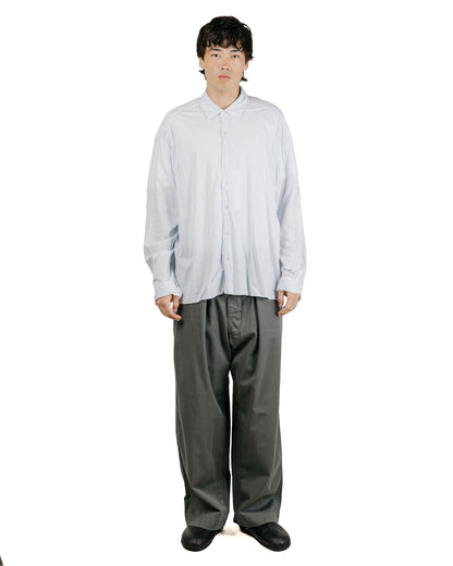 KANEMASA PHIL 46G Stripe Artisan Shirt White Blue Dye