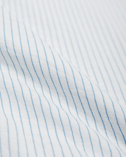 KANEMASA PHIL 46G Stripe Artisan Shirt White Blue Dye
