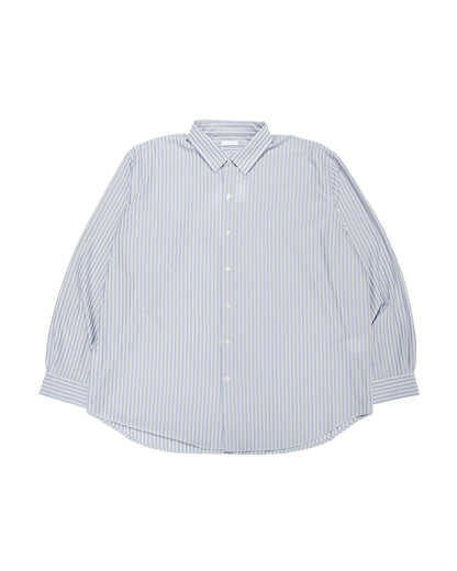KANEMASA PHIL 46G Stripe Atmosphere Shirt Sax Black