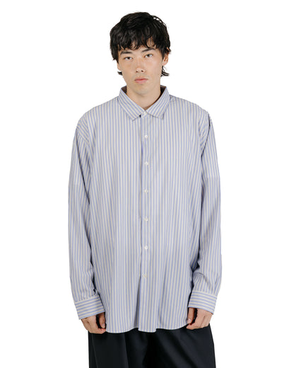 KANEMASA PHIL 46G Stripe Atmosphere Shirt Sax Black