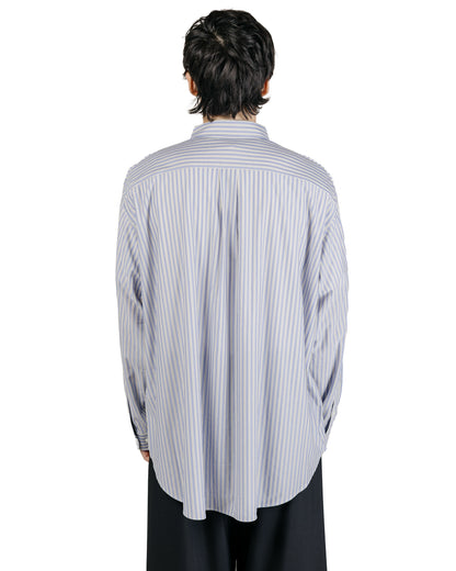 KANEMASA PHIL 46G Stripe Atmosphere Shirt Sax Black
