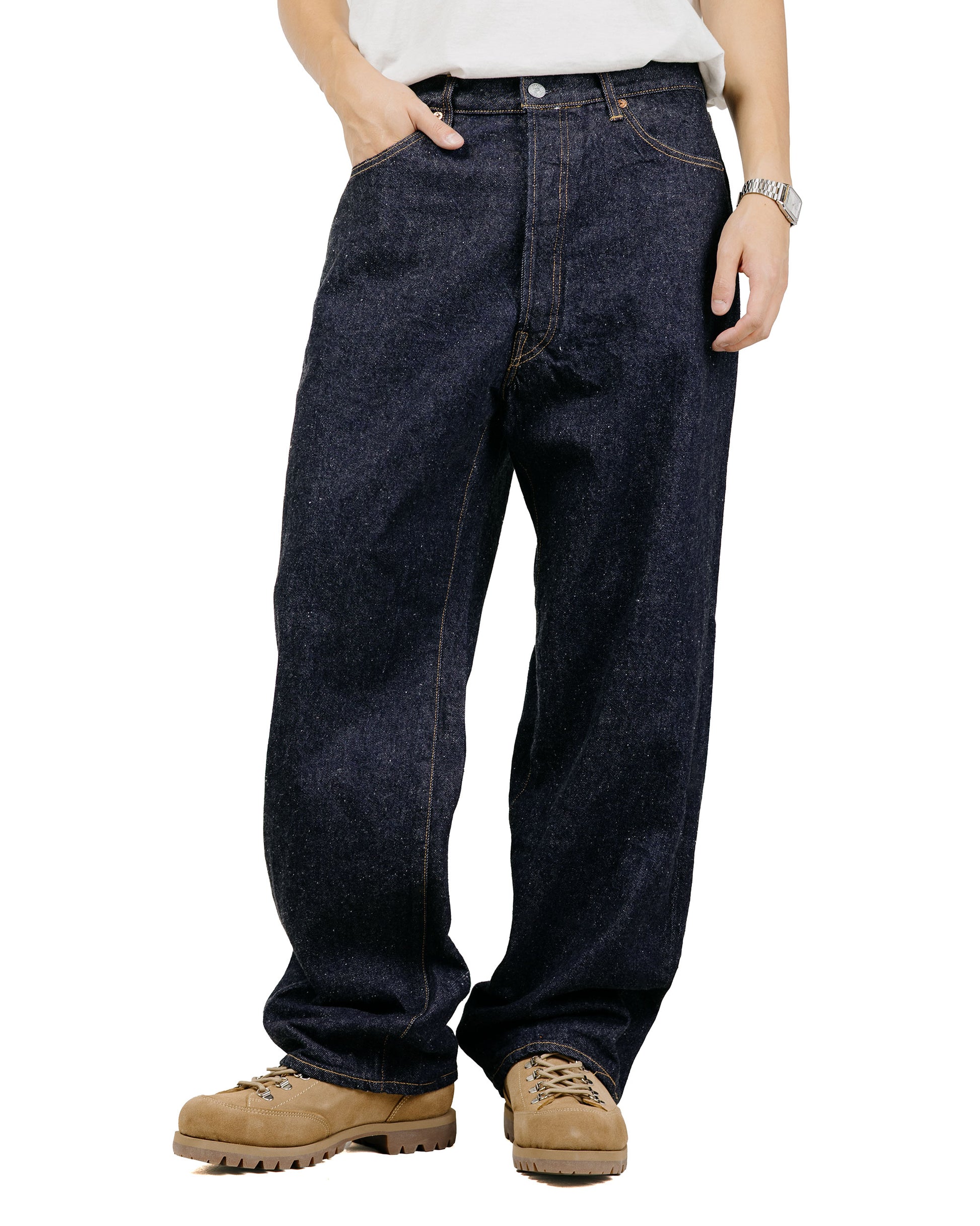 KAPTAIN SUNSHINE 5P Straight Denim Pants Indigo One Wash