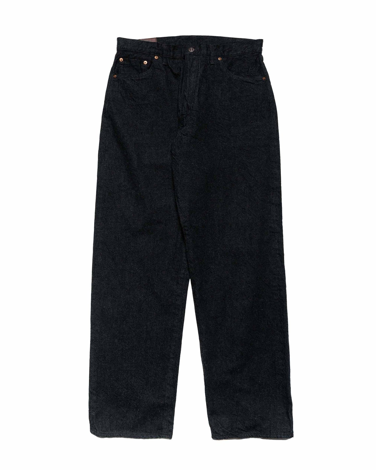 KAPTAIN SUNSHINE 5P Zipper Front Denim Pants Black One Wash