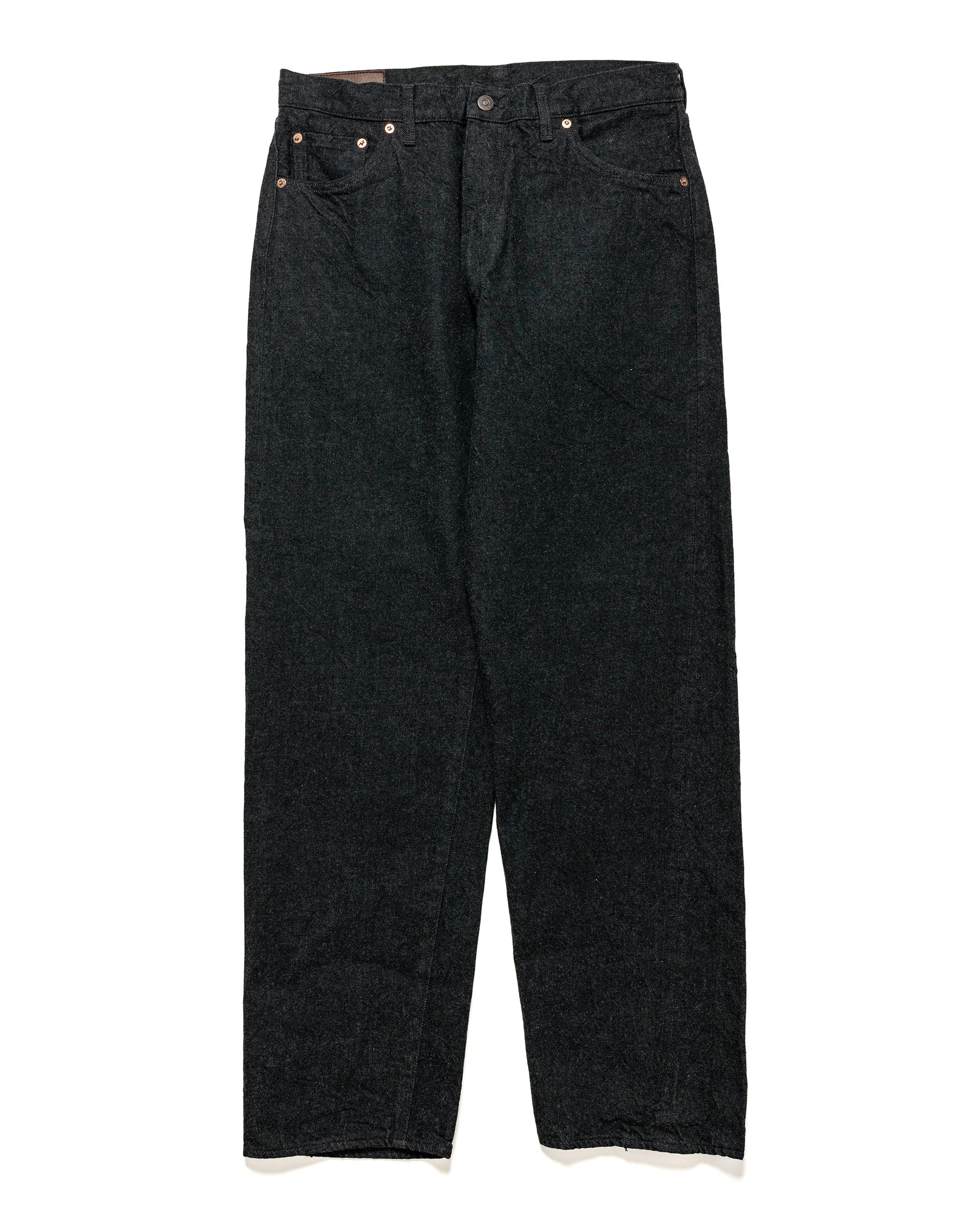 KAPTAIN SUNSHINE 5P Zipper Front Denim Pants Black One Wash