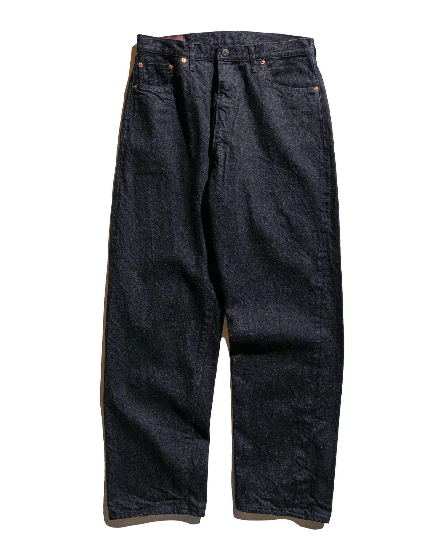 KAPTAIN SUNSHINE 5P Zipper Front Denim Pants Black One Wash