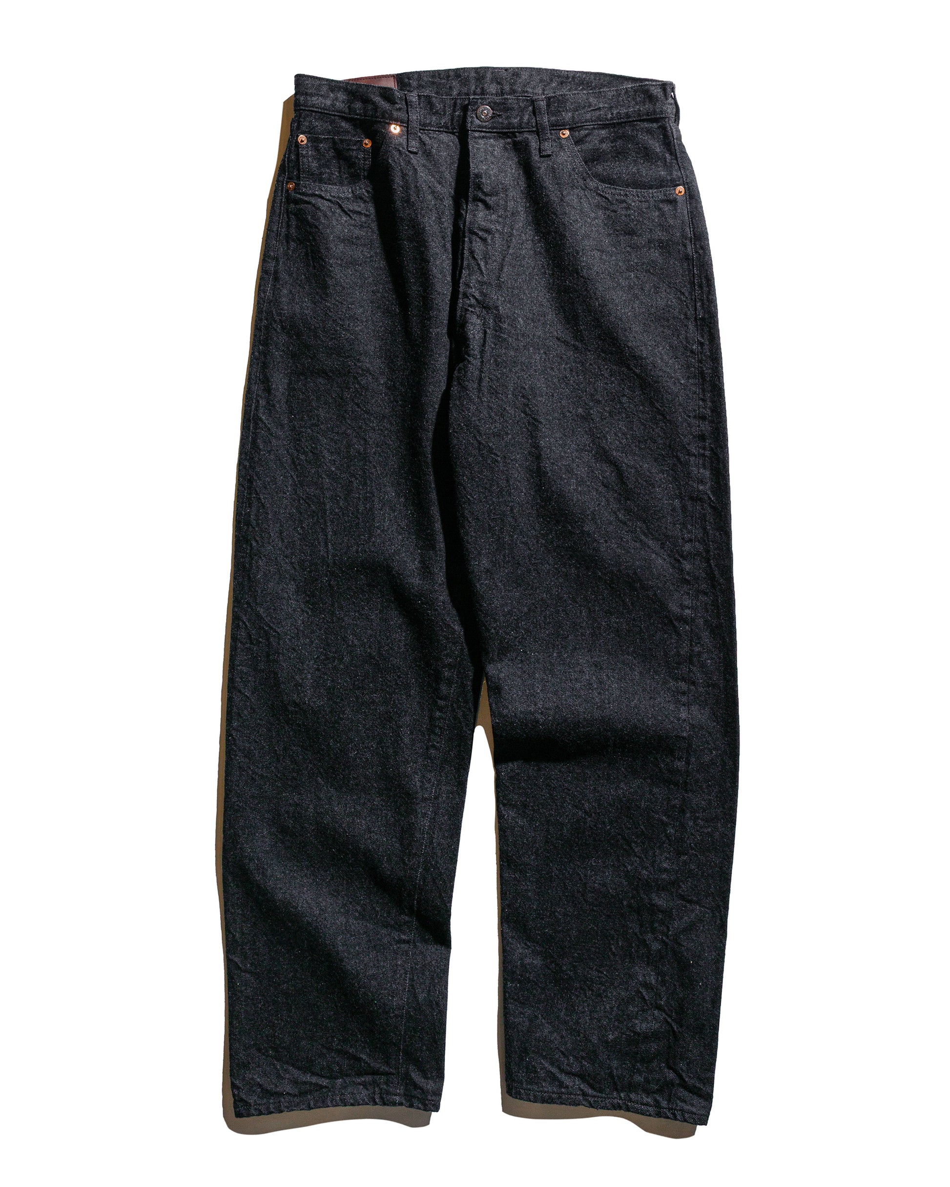 KAPTAIN SUNSHINE 5P Zipper Front Denim Pants Black One Wash