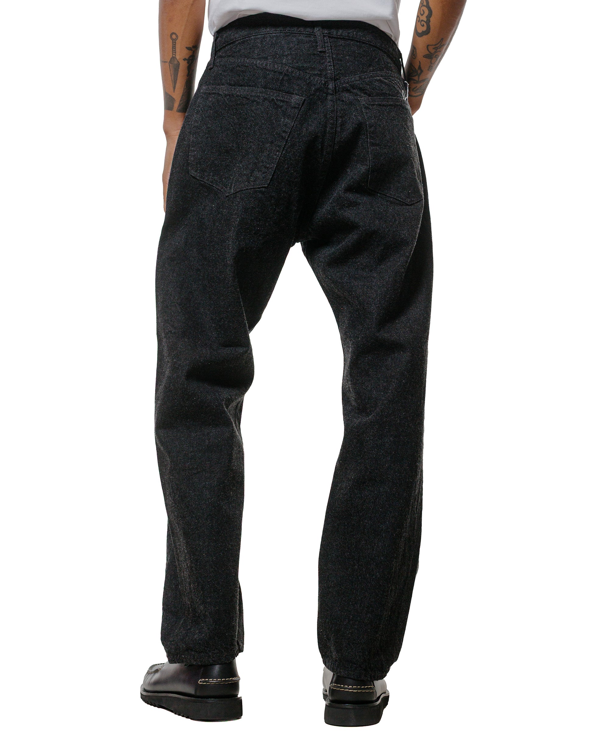 KAPTAIN SUNSHINE 5P Zipper Front Denim Pants Black One Wash