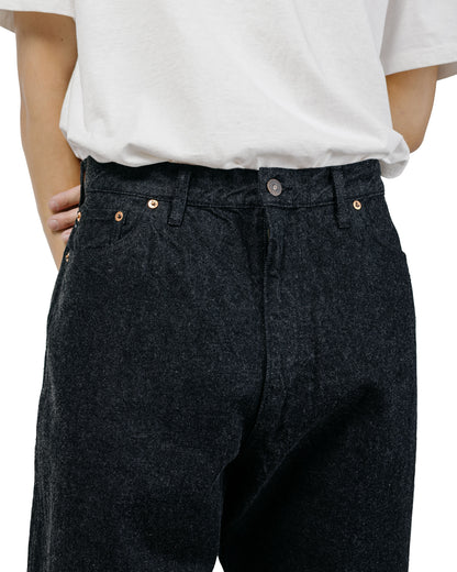 KAPTAIN SUNSHINE 5P Zipper Front Denim Pants Black One Wash