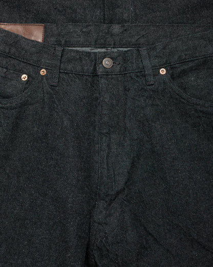 KAPTAIN SUNSHINE 5P Zipper Front Denim Pants Black One Wash