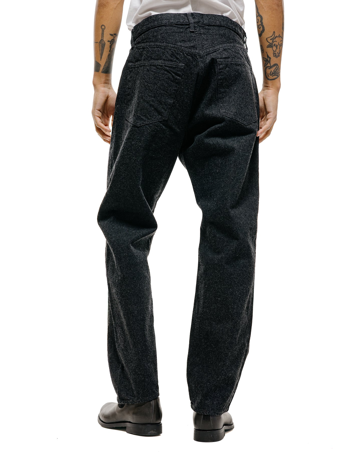 KAPTAIN SUNSHINE 5P Zipper Front Denim Pants Black One Wash