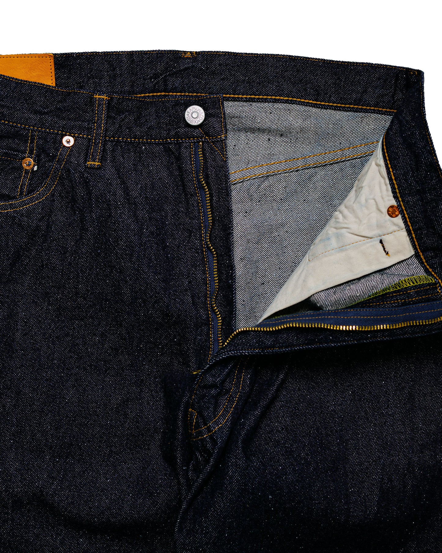 KAPTAIN SUNSHINE 5P Zipper Front Denim Pants Indigo One Wash