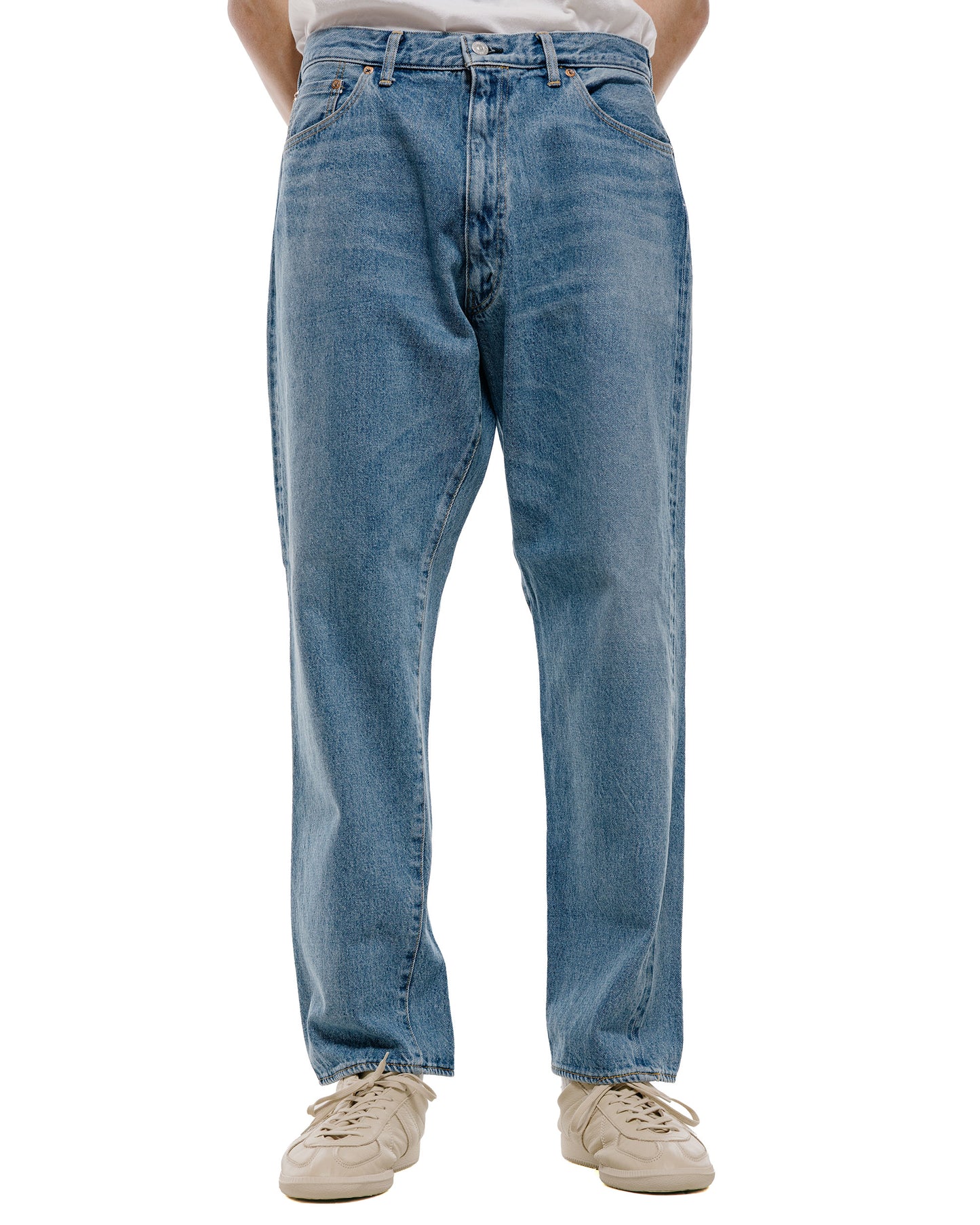 lost & found KAPTAIN SUNSHINE KAPTAIN SUNSHINE 5P Zipper Front Denim Pants Indigo Vintage Wash