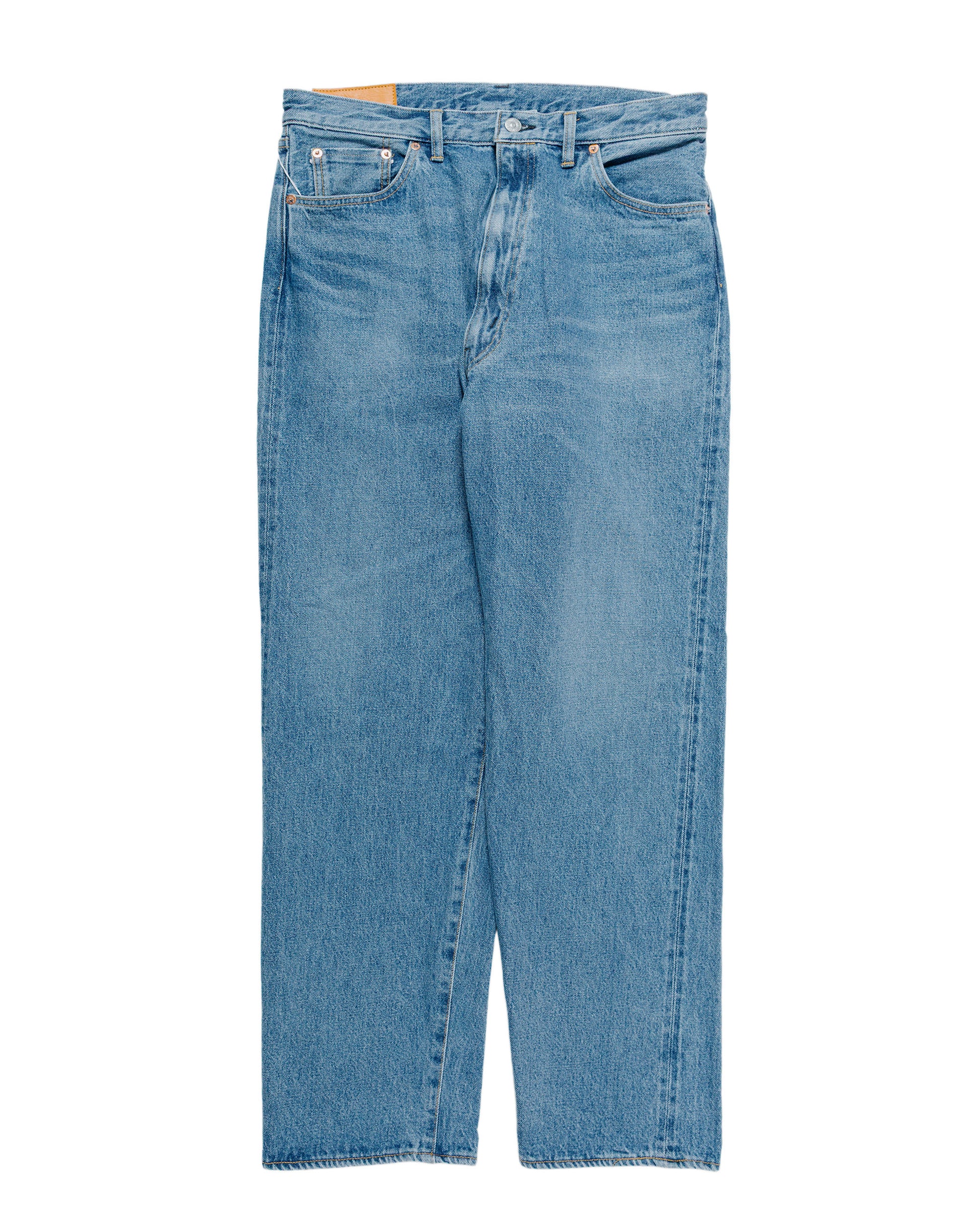 KAPTAIN SUNSHINE 5P Zipper Front Denim Pants Indigo Vintage Wash