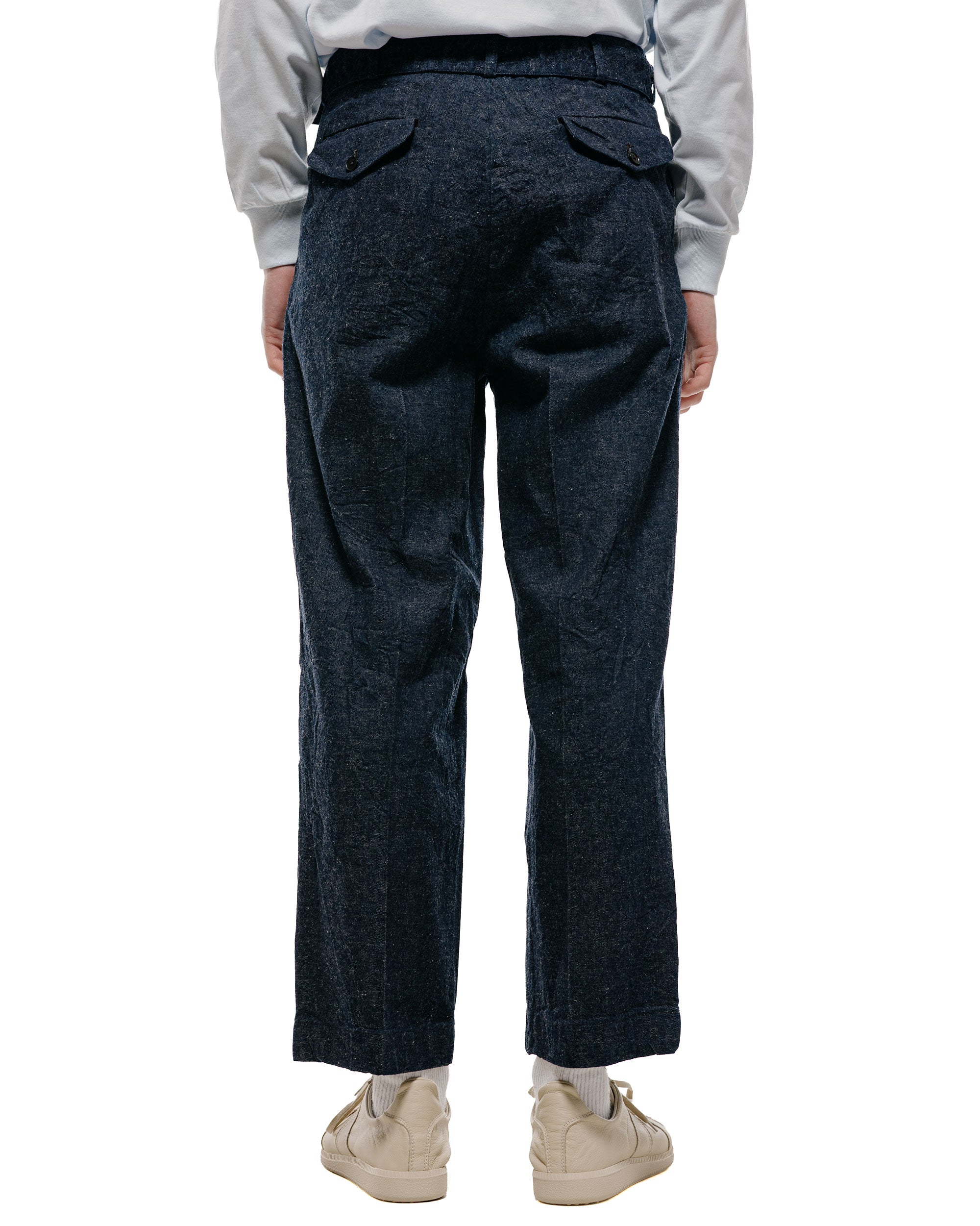 D*k様 20ss kaptain sunshine Riviera Trous KAPTAIN SUNSHINE Cotton Linen Denim Riviera Trousers Indigo