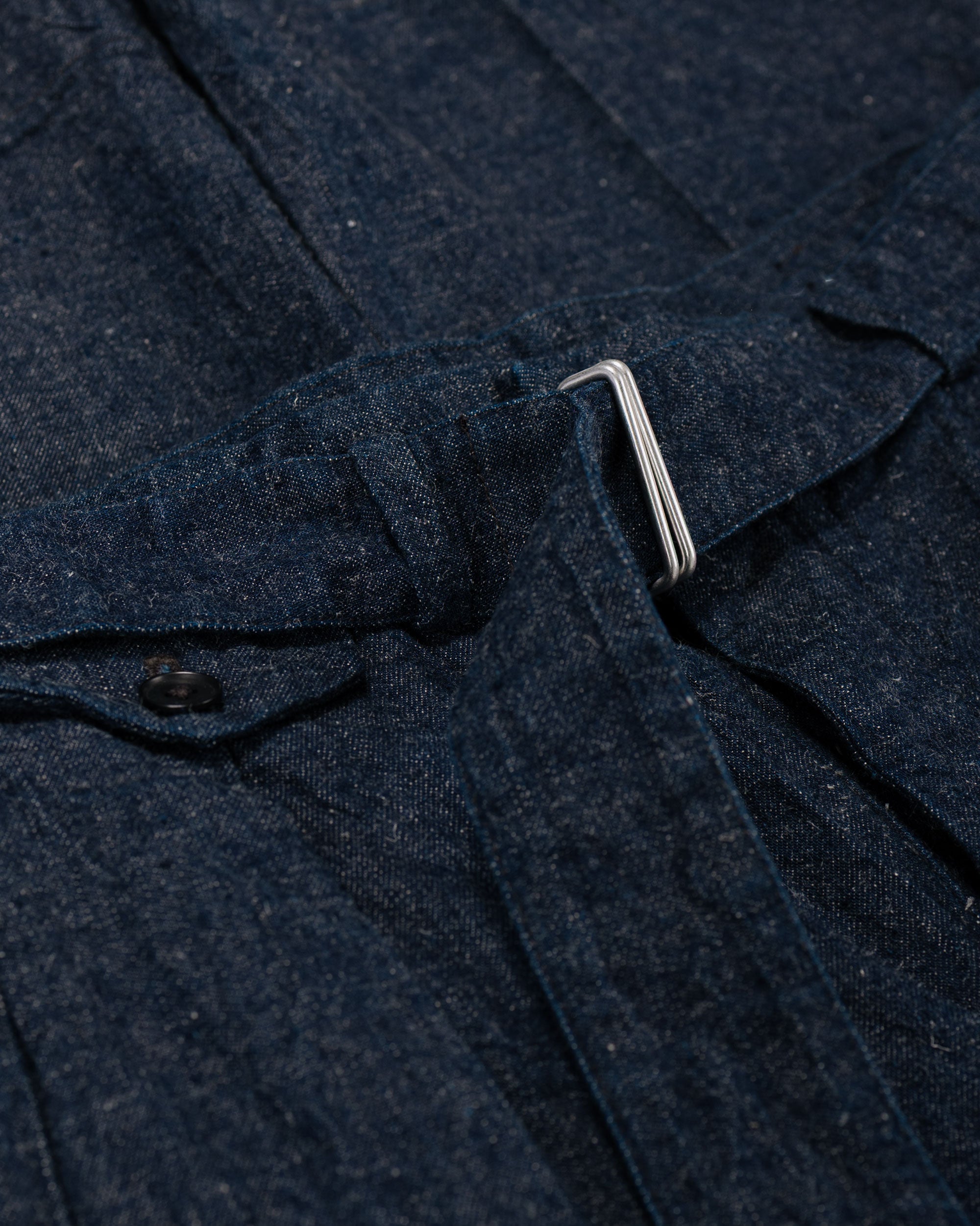 KAPTAIN SUNSHINE Cotton Linen Denim Riviera Trousers Indigo